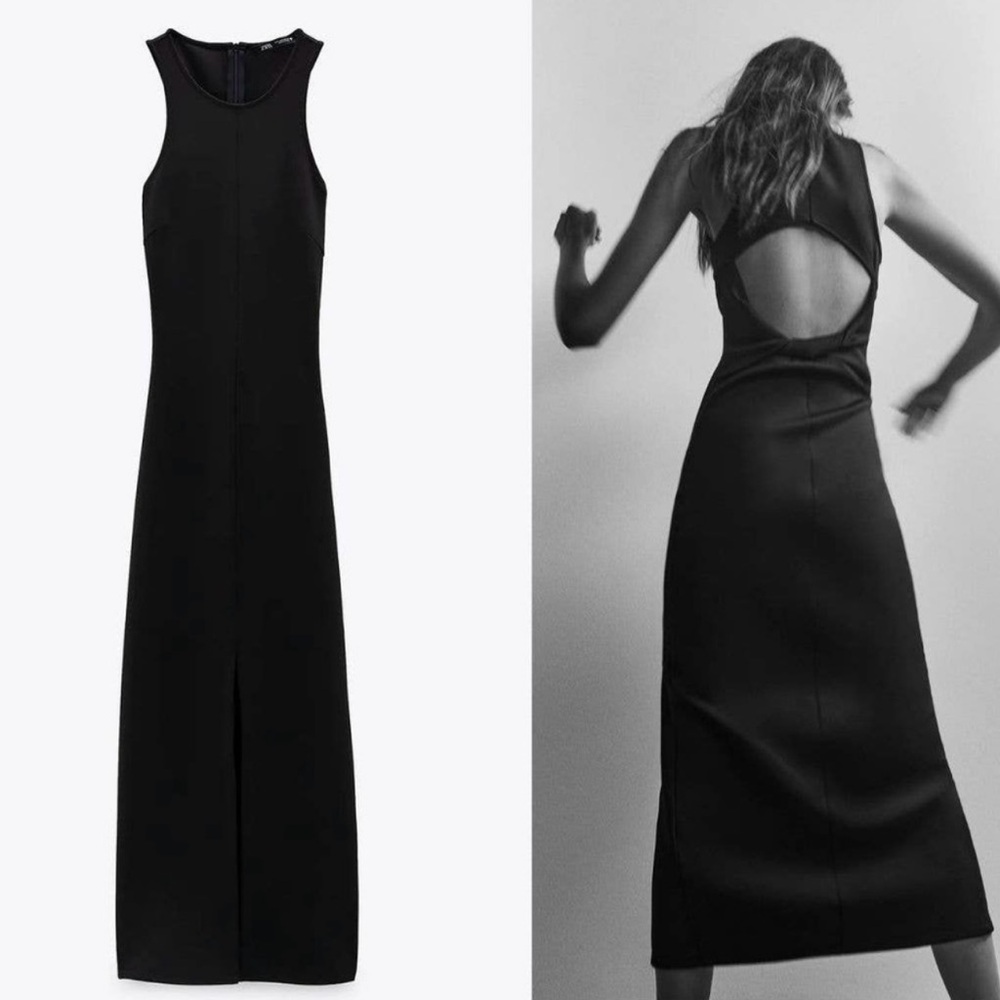 Zara Black Midi Dress